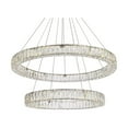 thumbnail image 3 of Monroe 36 inch LED double ring chandelier in chrome, 3 of 5