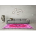 thumbnail image 3 of Ahgly Company Indoor Round Medallion Pink Traditional Area Rugs, 8' Round, 3 of 4