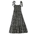 thumbnail image 1 of Kmbangi Robe Longue Femme Imprimé Floral Sans Manches à Bretelles Robe d'Été, 1 of 9