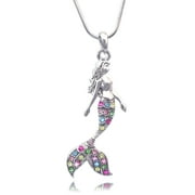 cocojewelry Fairytale Mermaid Pendant Necklace Jewelry Gift Box