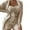 Camel, variant on comerut 3 Pcs/Set Women Pajamas Set Solid Color Short Tops Warm Long Coat Coat Tops Pants Suit Women Clothing
