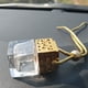 thumbnail image 5 of Naiovety Colgante de coche colgante de vidrio vacío botella de Aroma de automóvil cuadrado decorativo contenedor automotriz decoración de Almacenamiento y organización del hogar Oro, 5 of 6