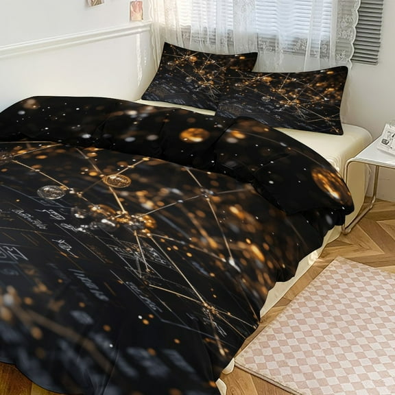 Educational Math Formula Bedding Set with Zipper Closure for Girls & Boys