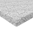 thumbnail image 2 of Ambesonne Grey Fitted Sheet, Vintage Flowers, Twin XL Size, Pale Green, 2 of 3