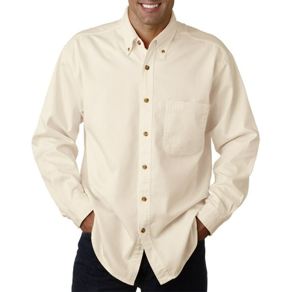 Adult Cypress Long-Sleeve Twill with Pocket 8960C