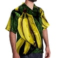 thumbnail image 2 of Banana Men's Casual Hawaiian Shirt Printed Button Down Short Sleeve Summer Beach Shirts Unisex, 2 of 6
