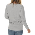 thumbnail image 4 of Painting Ship With Sails Graphic Long Sleeve Crewneck Tee - Heather Grey XL, 4 of 4