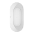thumbnail image 4 of Carissa CD WCOBT101567 67 in. Freestanding Bathtub in White with Polished Chrome Drain & Overflow Trim, 4 of 7
