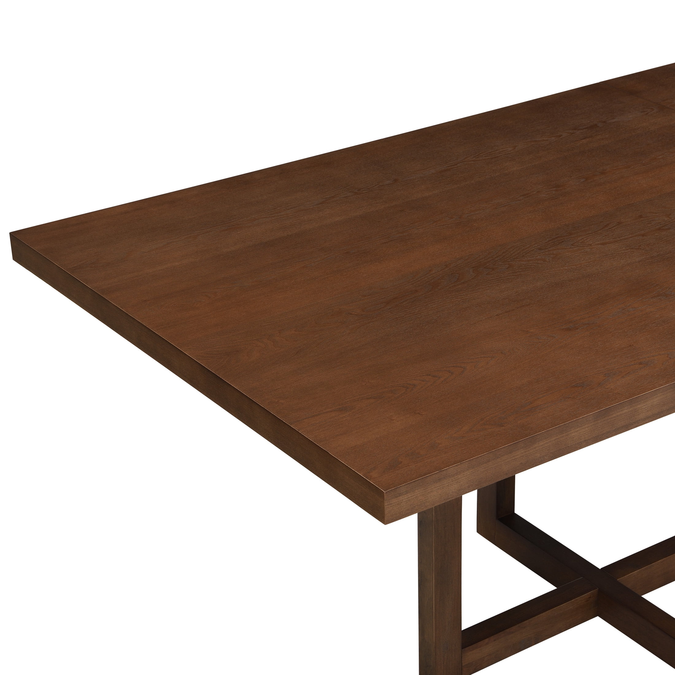 Christopher Knight Home 95" Modern Rectangular Dining Table for 6-8, Solid Wood Frame, Walnut