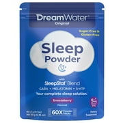Dream Water Sleep Aid Snoozeberry Powder Packet W/ 5mg Melatonin, GABA, 5-HTP; 60-Count