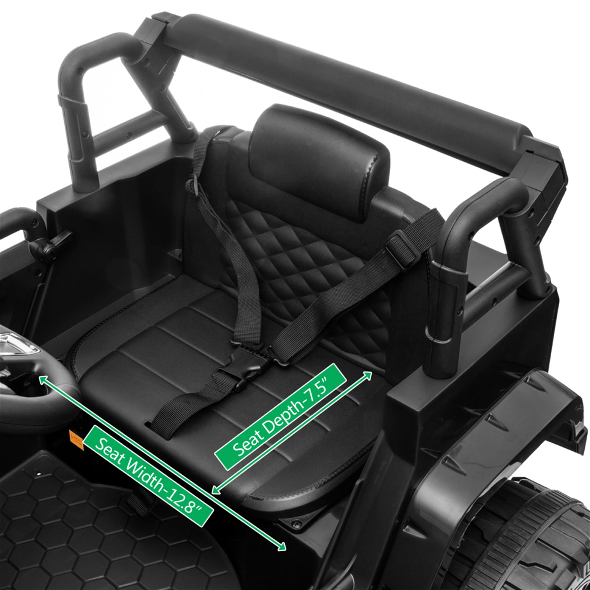 CIPACHO 12V Powered Electric Car Dual Drive, Ride Ons for Kids Car with 2.4G Remote Control, Black