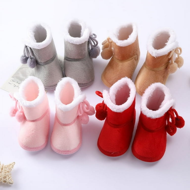 Prewalker Baby Shoes Toddler Boots Premium Soft Anti Slip Sole Warm Winter Boots for Infant Baby Girls 0 18M Fall and Winter