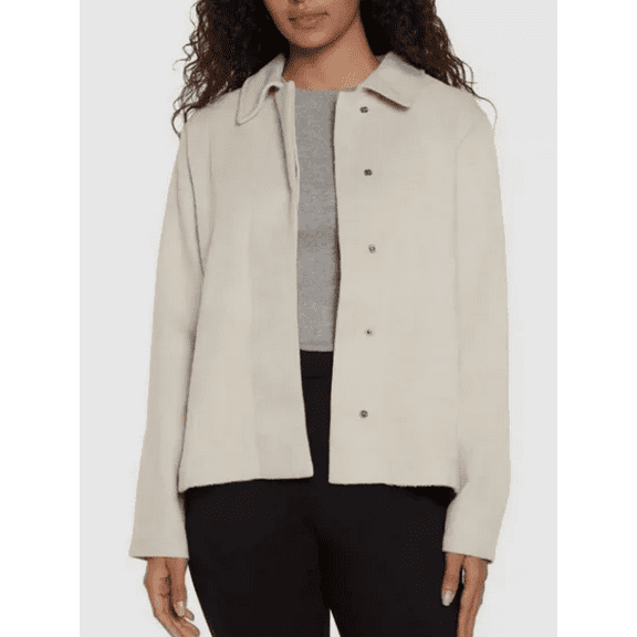 Banana Republic Ladies Snap Front Jacket Collar Cream XXL