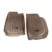 Rugged Ridge 13920.03 Floor Liner, Front; Tan, 2007-2018 Jeep Wrangler Unlimited JK 4 Dr
