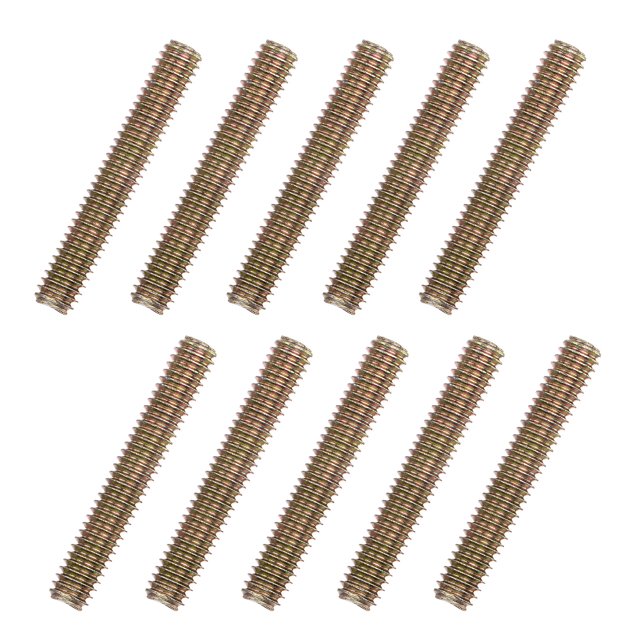 Unique Bargains 10pcs 5/16x2' Carbon Steel Fully Threaded Rod Bar Studs for Furniture Mounting Assembly