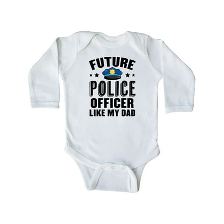 

Inktastic Future Police Officer Like My Dad Gift Baby Boy or Baby Girl Long Sleeve Bodysuit