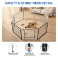 thumbnail image 6 of edx Dog Playpen, 2 Panels 40" Foldable Heavy Duty Metal Puppy Exercise Pen with Doors Indoor Outdoor, 6 of 7