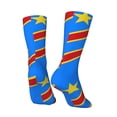 thumbnail image 5 of Womens Congo Flag Dress Crew Socks Colorful Novelty Socks, 5 of 7