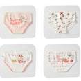 thumbnail image 4 of Esaierr 4PCS Girls Underwear Kids Panties Toddler Boxer Cotton Breathable Triangle Panties Cute Pattern Triangle Pants for 1-10 Years Old, 4 of 7