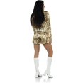 thumbnail image 3 of Women's 70s Ace Disco Diva Brown Swirls Mini Dress Costume, 3 of 4
