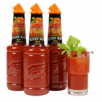 Finest Call Premium Bloody Mary Mix, 1 Liter (33.8 fl oz) Bottle- Pack of 3 – Ready-to-Serve Cocktail Mixer
