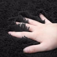 thumbnail image 6 of JeashCHAT 3 Piece Bathroom Rug Set Clearance - Includes Bathroom Carpet, U-Shaped Contour Toilet Rug, Toilet Lid Cover - Super Soft Anti Slip Solid Color Bath Mat Set (Black), 6 of 9