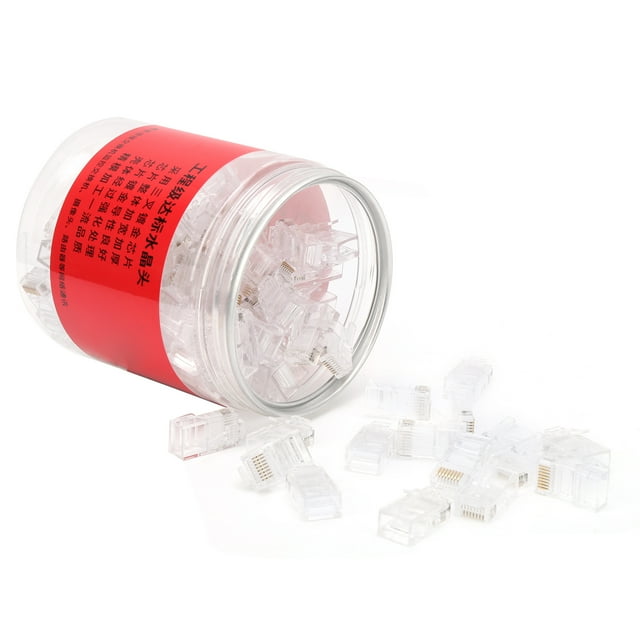 Conectores Rj45, 100 Piezas Conector RJ45 De Grado De Ingeniería Conectores Cat6 De Gran Compatibilidad Para Computadoras Para Televisores