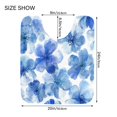 thumbnail image 2 of U-Shaped Toilet Mat Plush Bathroom Rug Mat Non Slip Bathroom Mats Watercolor Blue Flowers, 2 of 5