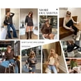 thumbnail image 5 of PRETTYGARDEN Women's V Neck Sweaters Fall Casual Long Sleeve Classic Pullover Cozy Knit Tops Loose Basic Winter Clothing, 5 of 8