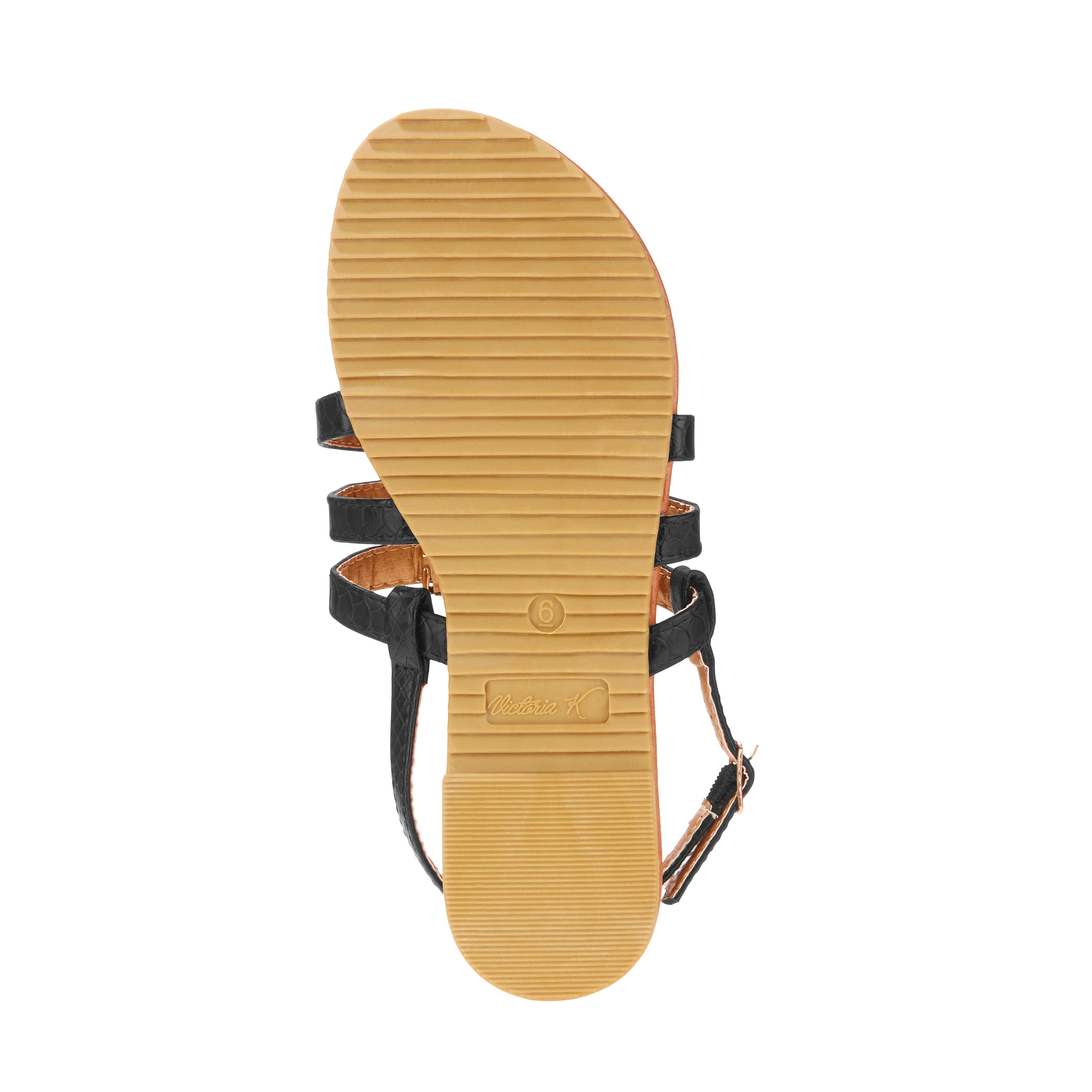 Victoria K Women's Crossover Straps Sandal's with Small Medallions
