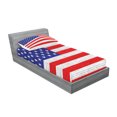 thumbnail image 2 of Ambesonne Vintage Fitted Sheet & Pillow Sham Set, American Freedom Theme, Twin, White Blue and Vermilion, 2 of 2