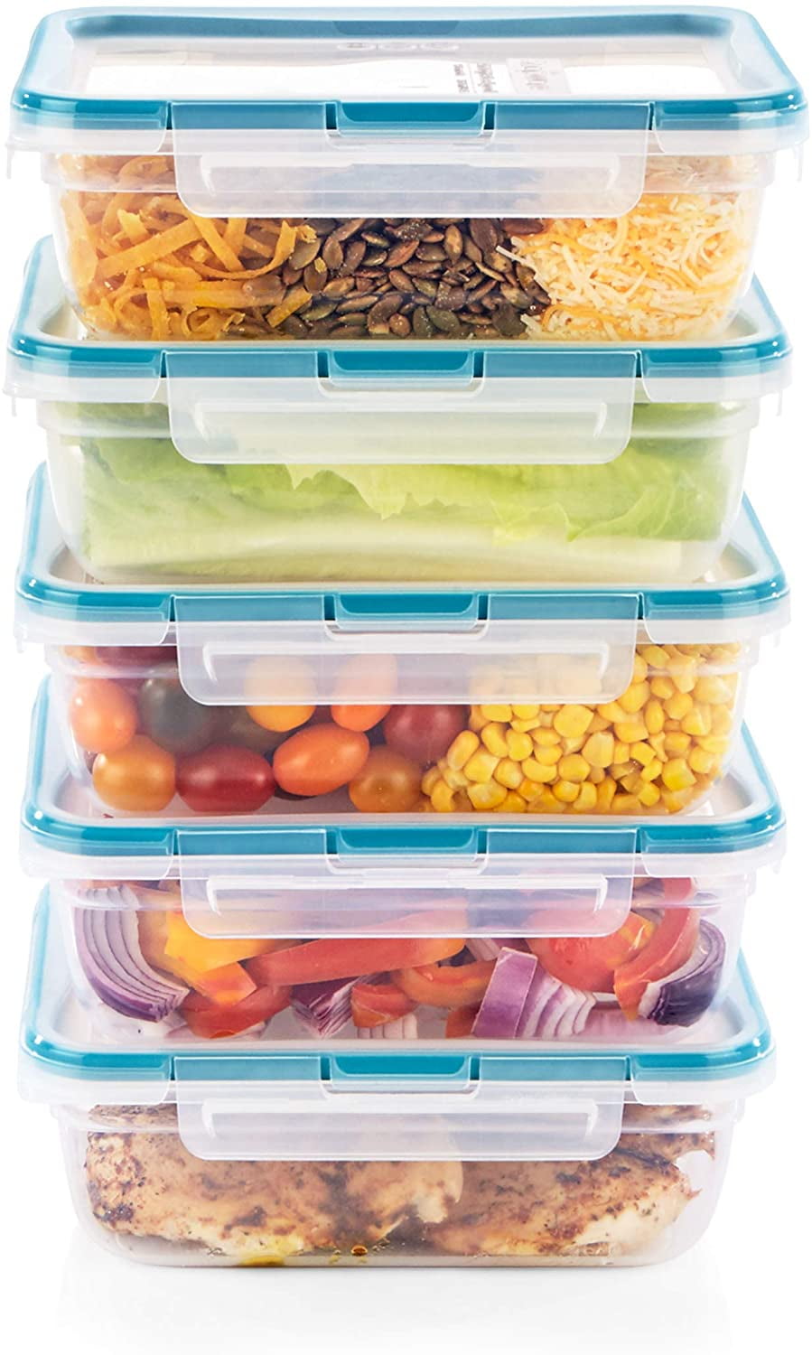 Snapware Plastic Meal Prep and Food Storage Set (10Piece, BPA Free