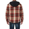 thumbnail image 3 of Legendary Outfitters Mens Quilted Flannel Shirt Jacket Red Plaid XXL, 3 of 5