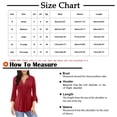 thumbnail image 2 of Tops de Mujer Elegantes Blusas Informales Camisas Trompeta Manga 3/4 Estampado Abotonado Básico Fruncido Corsé Túnica Plisada Odeerbi ODB170993, 2 of 5