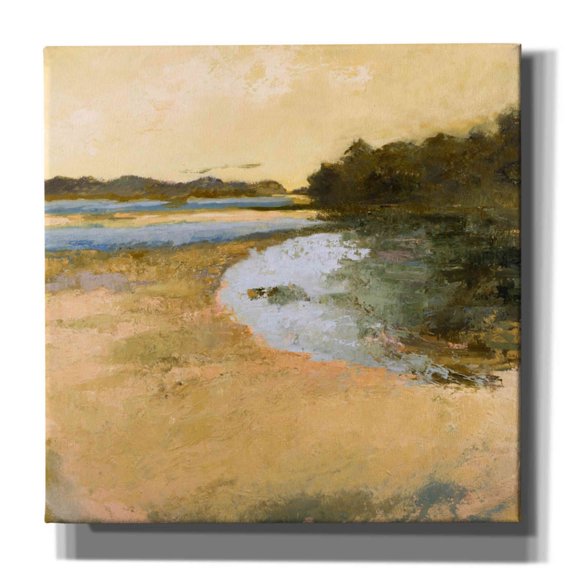 Epic Graffiti 'Brave Boat Harbor' by Ann Gordon, Giclee Canvas Wall Art, 12"x12"