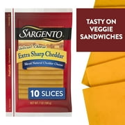 Sargento Sliced Extra Sharp Natural Cheddar Cheese, 10 slices