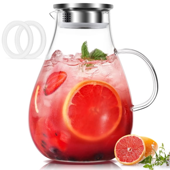 Jarra de vidrio LUNA & MANTHA de borosilicato de 2,5 L con tapa