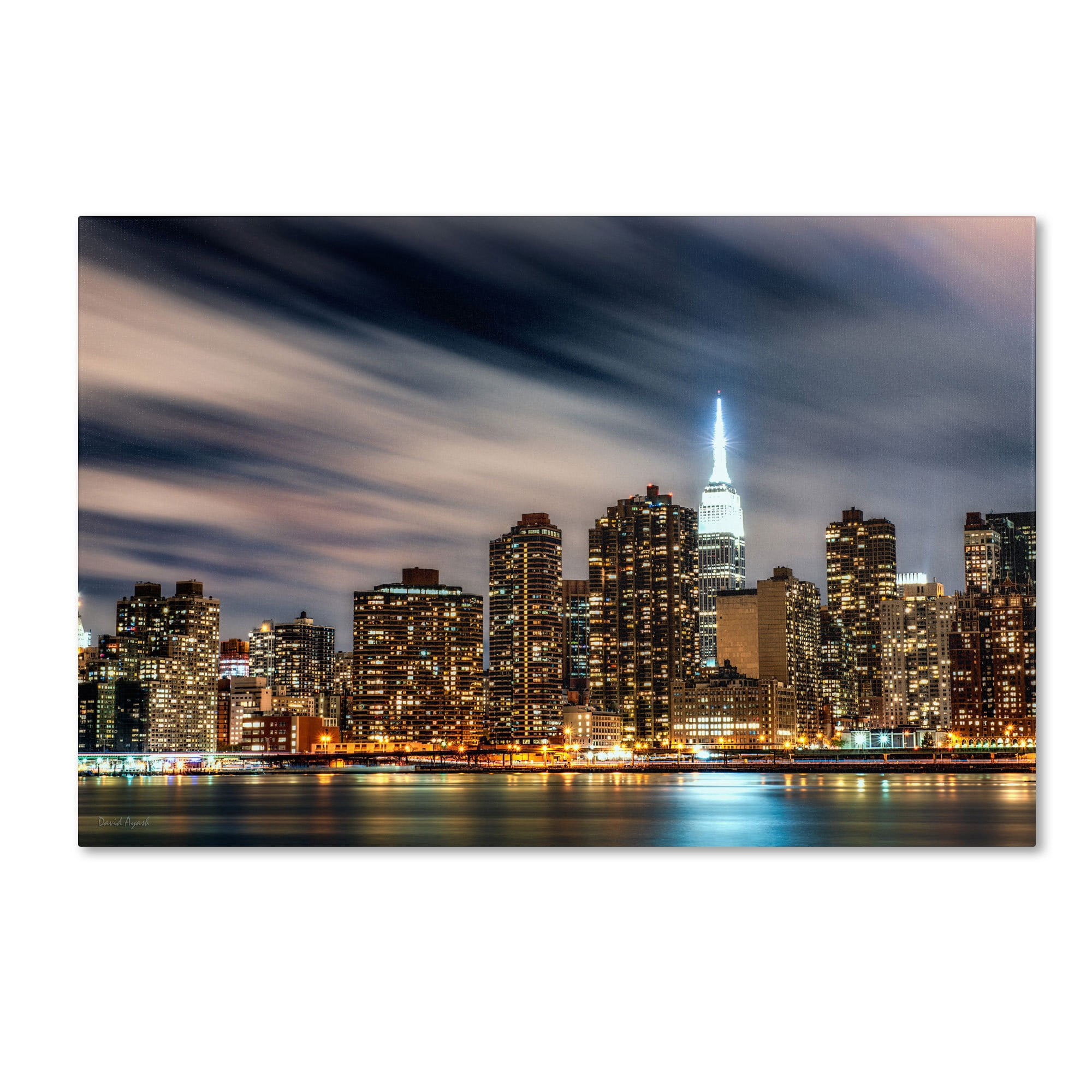 Trademark Fine Art "Midtown Over the East River-V" Canvas Art by David Ayash
