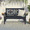 Black, variant on DELMANGO Outdoor Bench with Cup Holders, HDPE Weatherproof Garden Bench 2-Person, Fade/Rot Resistance Patio Benches for Porch and Park, Black