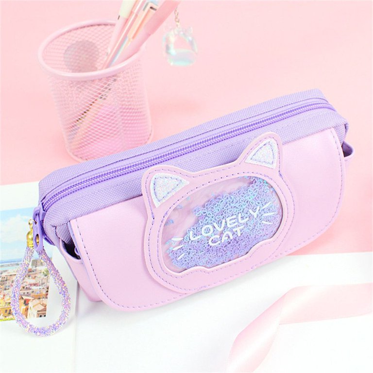 Labakihah School Supplies Japanese Pencil Case Student Stationery Bag Creative Large Capacity Pencil Case, Pink