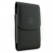 Case Belt Clip for iPhone 12 Pro Max/11/Pro Max - Leather Holster Cover Pouch Vertical Carry Protective Black W1Q
