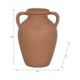 thumbnail image 2 of Elegant Pottery Vase with Handles for Living Room Decor and Home Accent - Decorative Flower Vase for Shelf, Bedroom, or Office Desk - Ideal House Decor and Table Centerpiece- 13", Brown, 2 of 10