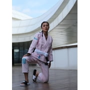 FLUORY Adult All Around Brazilian Jiu Jitsu BJJ Gi no Belt Text Embroidery WUHUI