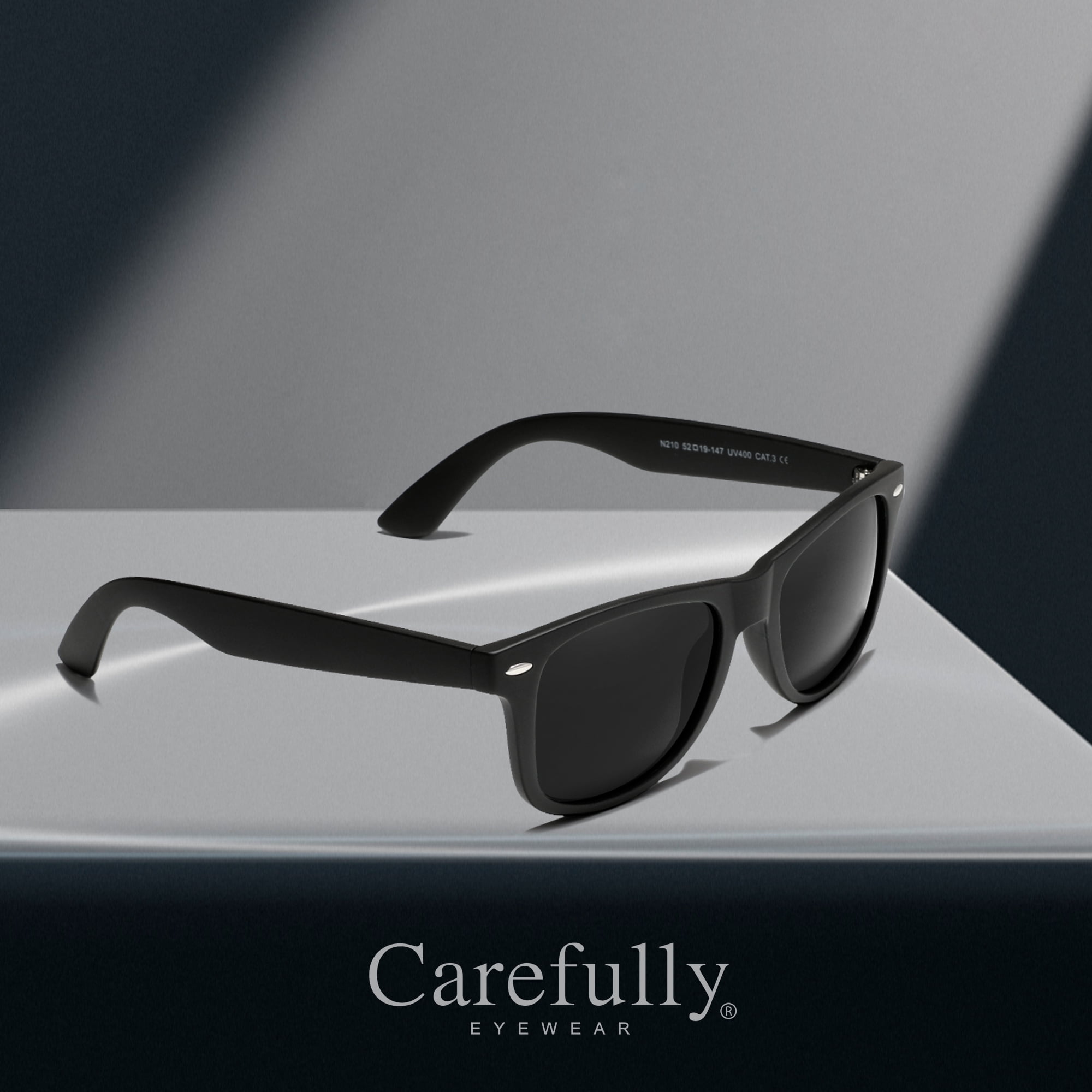 Carefully Square Sunglasses for Men and Women Sunglasses for Fishing Offering UV Protection (3 Pack)