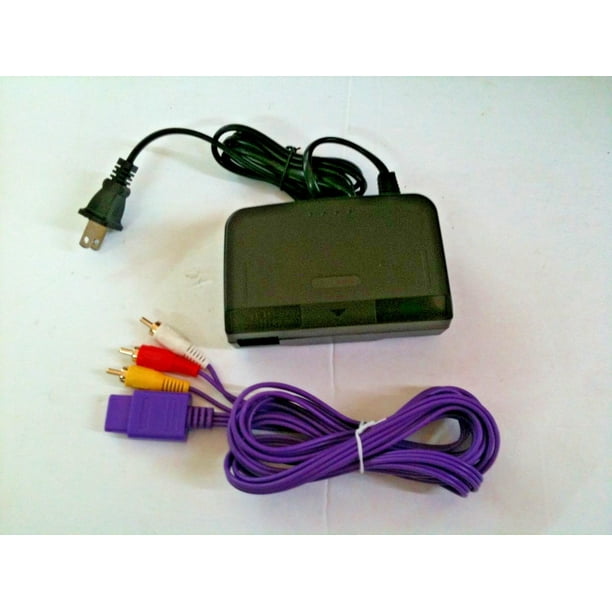Combo Indigo Av Cable Cord Ac Power Adapter Cord Set For N64 Nintendo 64 Walmart Com Walmart Com