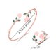 thumbnail image 3 of Rose Anillo Pulsera Conjunto de aceite de goteo Rose Abrir Anillo Pulsera Ajustable Accesorios para Mujer Chica para Regalo, 3 of 4