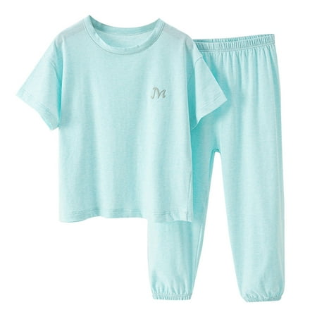 

Toddler Girls Sets Pajamas Summer Air Conditioning Suit Cotton Home Wear Thin Casual Top Pants Baby Clothes for Girls