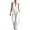 White, variant on Women's Denim Two Piece Set, Sleeveless Halter V Neck Top and Wide Leg Jeans, Casual Summer Outfit, Street Style and Vacation Wear​-Black