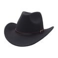 thumbnail image 1 of Western Cowboy Hat informal Primavera Otoño para adultos Novedad Protección solar Negro, 1 of 8