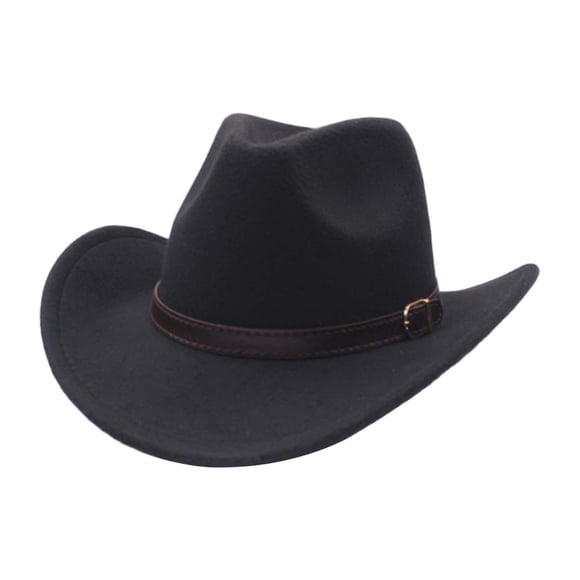 Western Cowboy Hat informal Primavera Otoño para adultos Novedad Protección solar Negro
